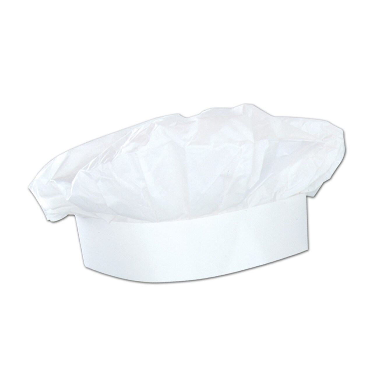 Party Central Club Pack of 48 White Solid Chef's Hat Costume Accessories